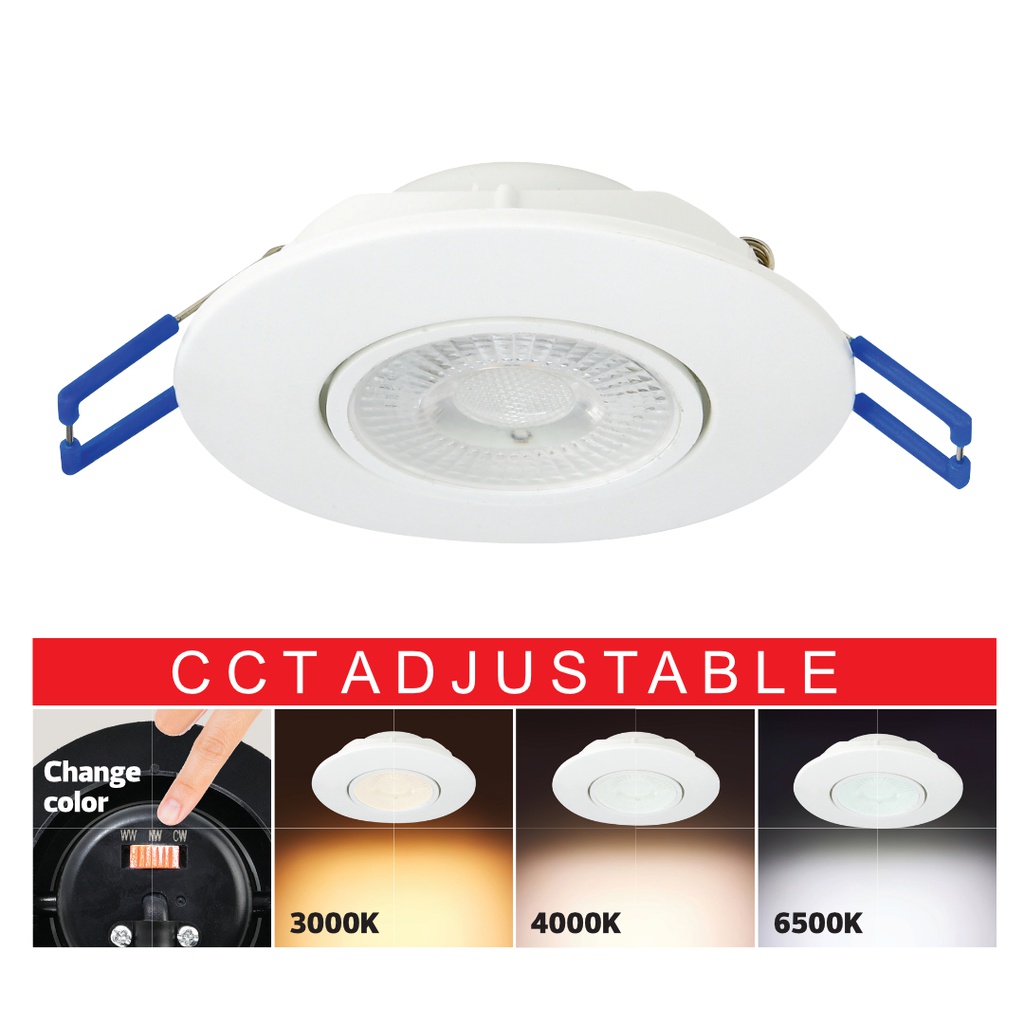 NORAPRO-5 5W WH 3CCT BRANCO 170-265V RND LED DOWNLGHT