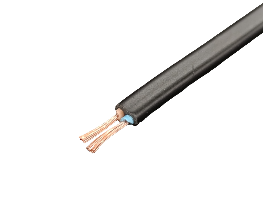 Cabo H03VVH2-F-2075BR 2x0.75m2 Preto (100m)h