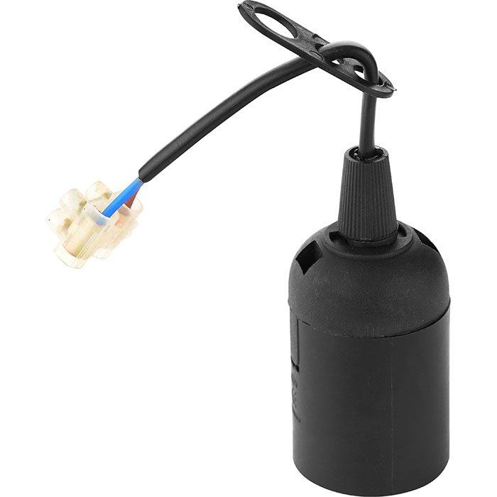 E27-PR - Suporte de lâmpada preto