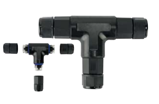 Connector-2 IP68 - Conector de 3 vias em T