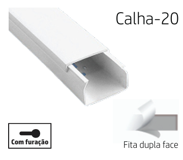 CALHA 20 | BRANCA 30X25 ADESIVO 2M
