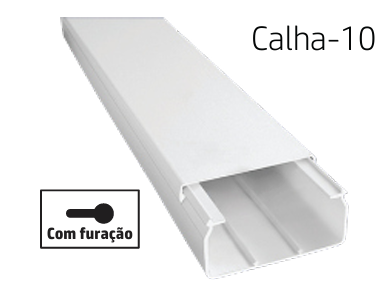 CALHA | BRANCA 100X40 2M