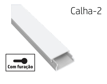 CALHA 2 | BRANCA 30X16 CABLE TRUNKING CANALEX