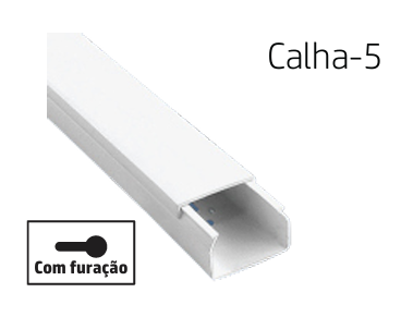 CALHA 5 | BRANCA 40X25 CABLE TRUNKING CANALEX 2M BRANCO (GOULLOTE)