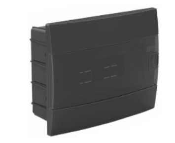 Quadro distribuição 12 módulos embutir preto IP40