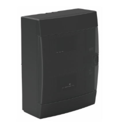Quadro distribuição 16 módulos saliente preto IP40