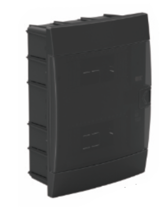 Quadro distribuição 16 módulos embutir preto IP40