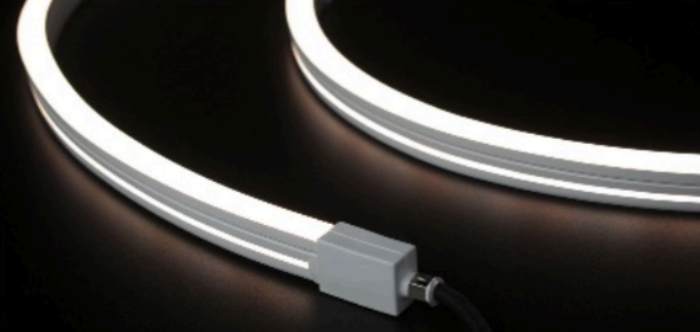 NEON LED 20x12mm 10/Wm 24Vdc 120LED/m 3000K IP68 5M, c/ cabo de alimentação de 20m