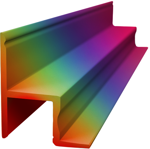 PRO004-RAL - Perfil Alumínio Projeto 2M RAL