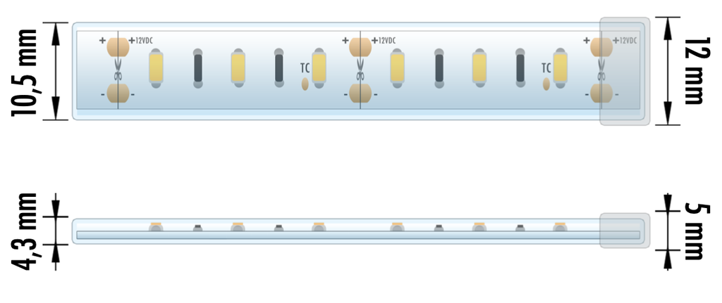 FITA LED EPRO 4.8W 12V 6500K IP67 5M