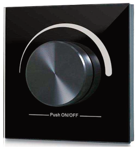 Dimmer rotativo RF 230V AC PRETO