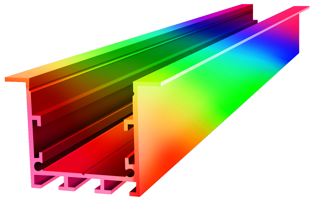 IN005-RAL - Perfil Alumínio Encastrar 2M RAL