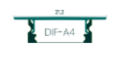 DIF-A4-OP - Difusor A 2MT Opalino c/aba larga