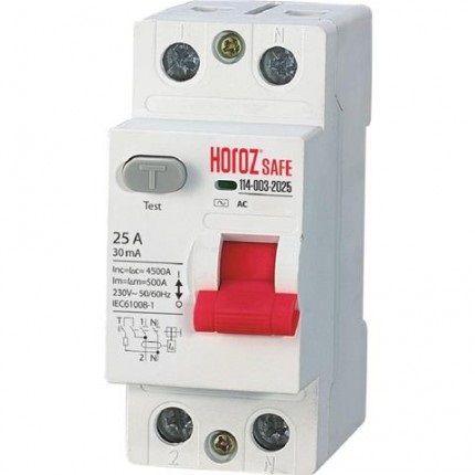 RCCB - Residual Circuit Breaker - Interruptor Diferencial 25A
