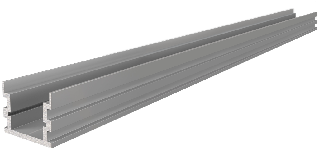 PRO009-A - Perfil Alumínio Projeto 2M Anod. Cinzento