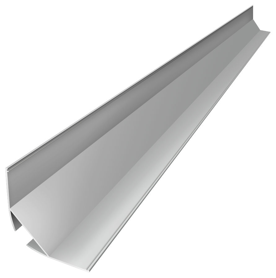 COR003-W - Perfil Alumínio Canto 2M Lacado Branco