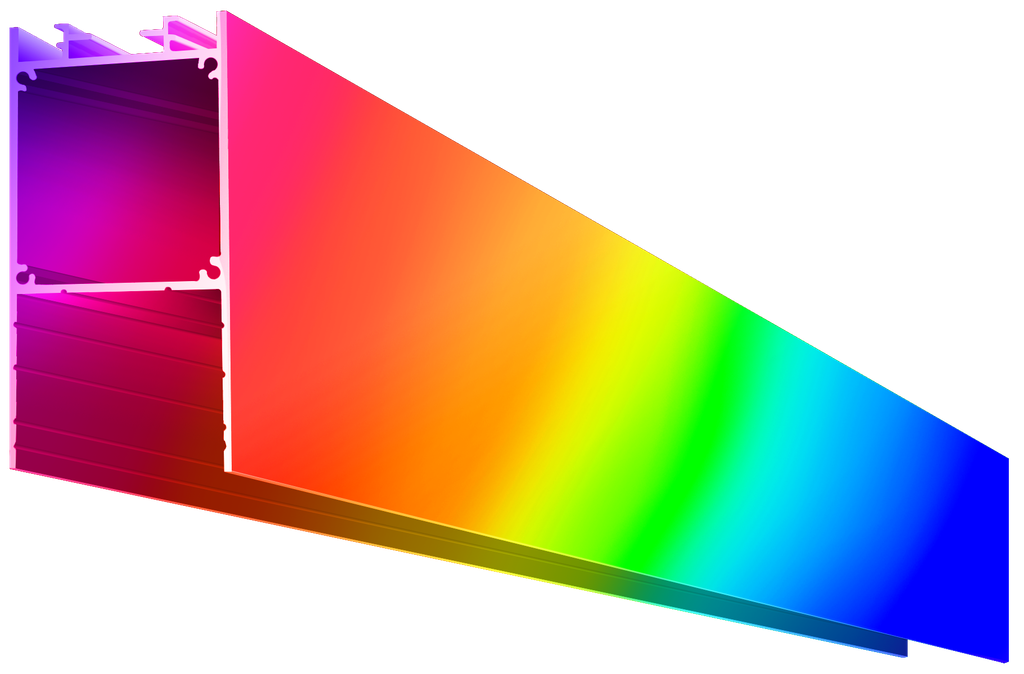 OUT008-RAL - Perfil Alumínio Saliente 2M RAL