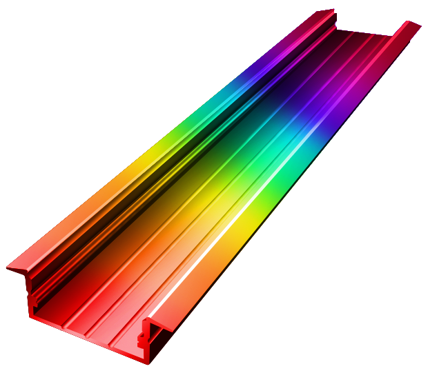 IN003-RAL - Perfil Alumínio Encastrar 2M RAL