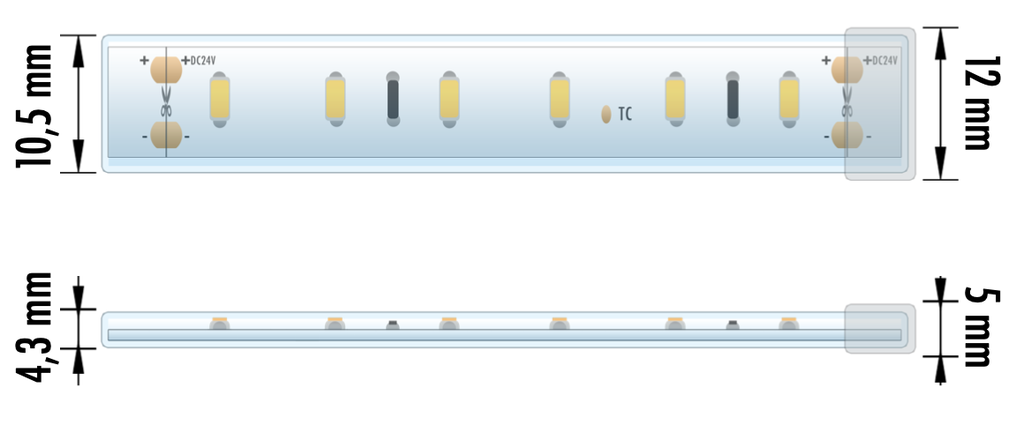 FITA LED EPRO 14.4W 24V 6500K IP67 5M