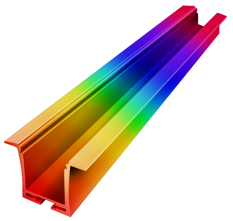 IN004-RAL - Perfil Alumínio Encastrar 2M RAL