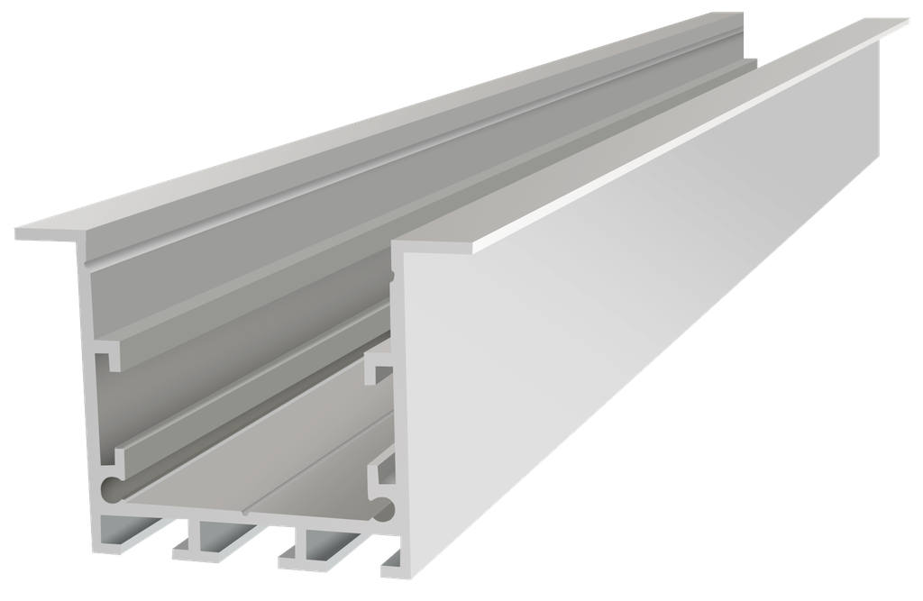 IN005-W - Perfil Alumínio Encastrar 2M Lacado Branco