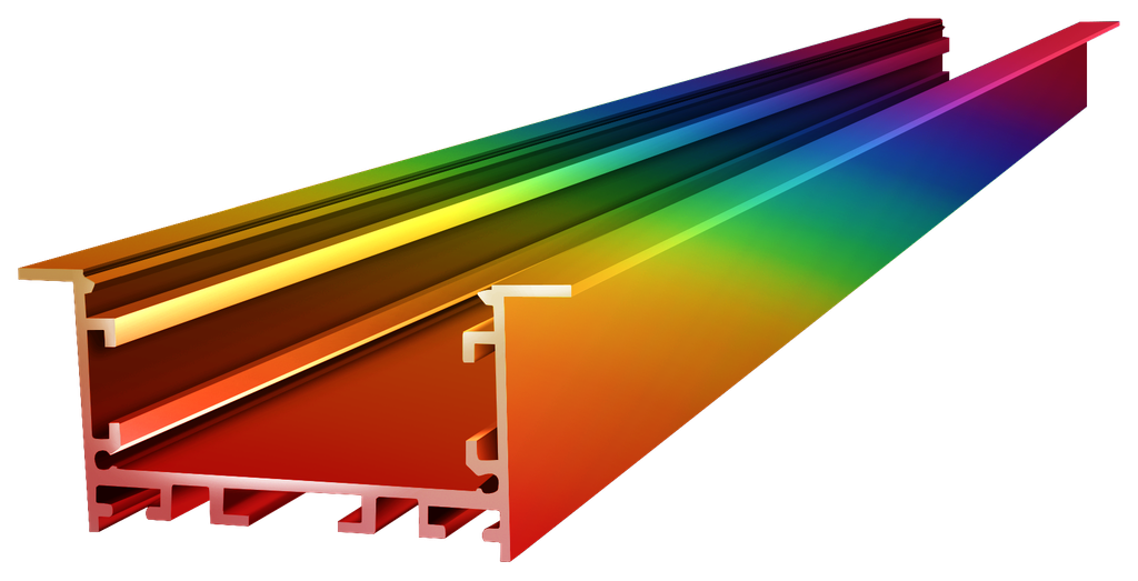 IN006-RAL - Perfil Alumínio Encastrar 2M RAL