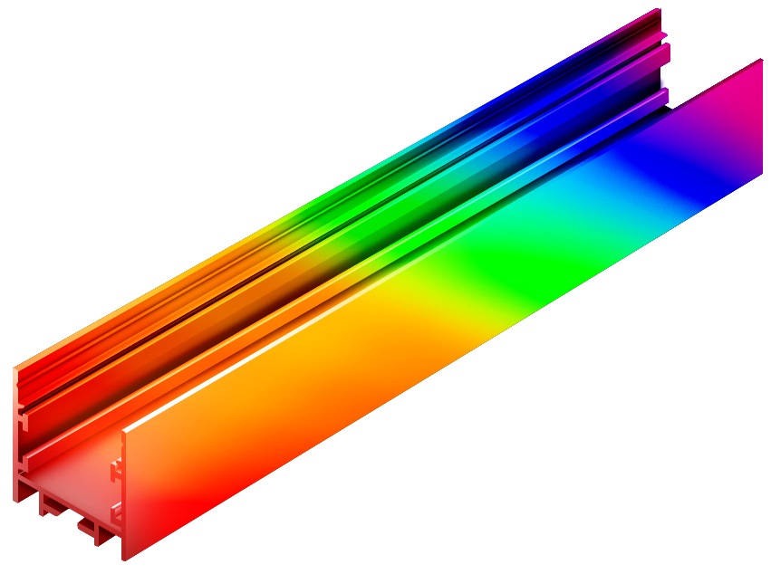 OUT007-RAL - Perfil Alumínio Saliente 2M RAL