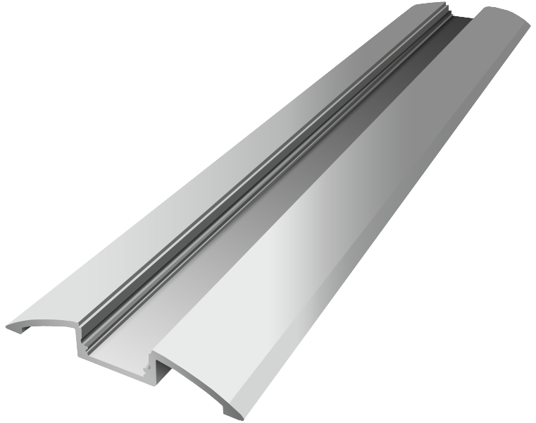 OUT006-A - Perfil Alumínio Saliente 2M Anod. Cinzento