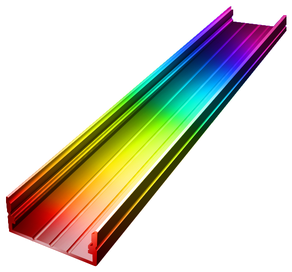 OUT003-RAL - Perfil Alumínio Saliente 2M RAL