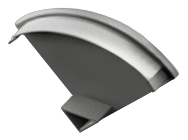 END-COR002-CI-R - Tampa Perfil COR002 Cinzenta Round