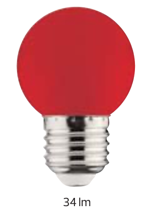 RAINBOW 1W RED E27 220-240V LED COLOR BULB
