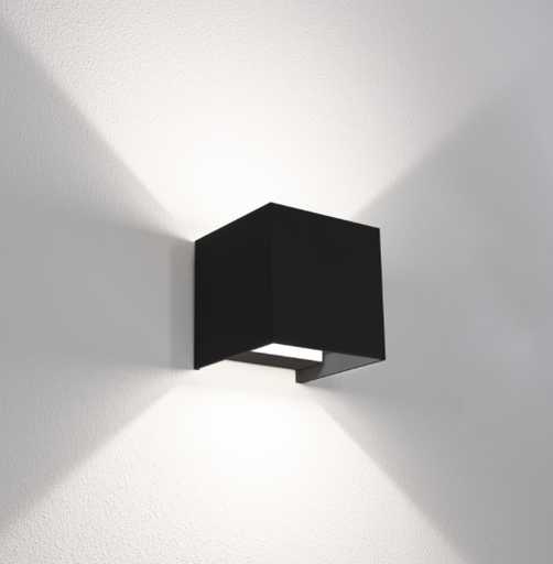 [UDNE-068030] APPLIQUE LED UPDOWN QUADRATO NERO - 6W - 3000K - 550 Lm - IP65 - Color Box