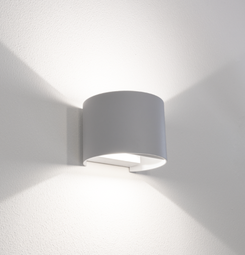 [UDRGR-1010] APPLIQUE LED UPDOWN TONDO GRIGIO - 10W - 3000K-4000K-5500K - 800 Lm - IP65 - Color Box