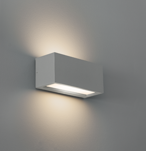 [RVGR-E27] APPLIQUE LED REVERSO GRIGIO - E27 - IP65 - Color Box