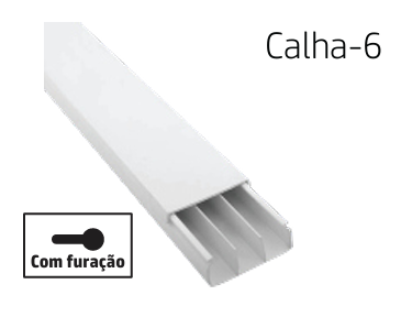 [8699430007905] CALHA 6 | BRANCA 60X25 2M