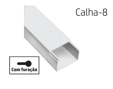 [8699430128297] CALHA 8 | BRANCA 60X40 CABLE TRUNKING CANALEX 2M