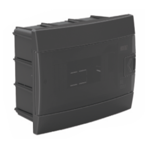 [8699490907535] Quadro distribuição 8 módulos embutir preto IP40