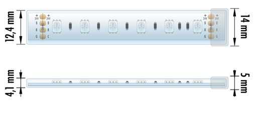 [EPRO-144W24VRGBIP6710M] FITA LED EPRO 14.4W 24V RGB IP67 10M