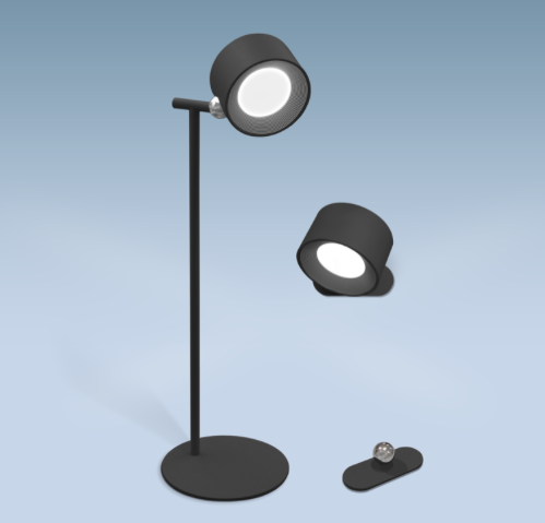 [PXLNE-013840] LAMP. D'ARREDO PIXEL RICAR. NERO 1.80W - 4000K - 180 Lm - Dimm. - IP20 - Color Box