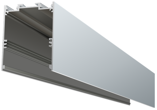 [OUT009-A-4M] OUT009-A-4M - Perfil Alumínio Saliente 4M Anod. Cinzento