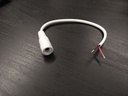 Conector Flexível Dc Fêmea Com Fio Branco
