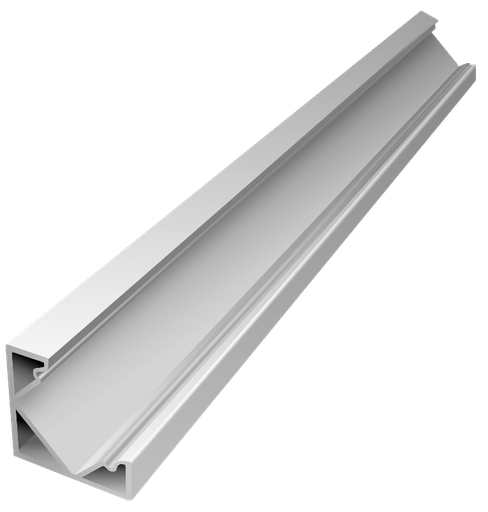 [COR001-W] COR001-W - Perfil Alumínio Canto 2M Lacado Branco