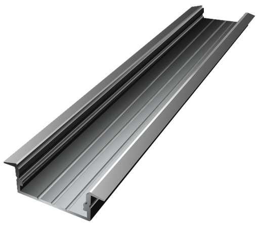 [IN003-B] IN003-B - Perfil Alumínio Encastrar 2M Lacado Preto