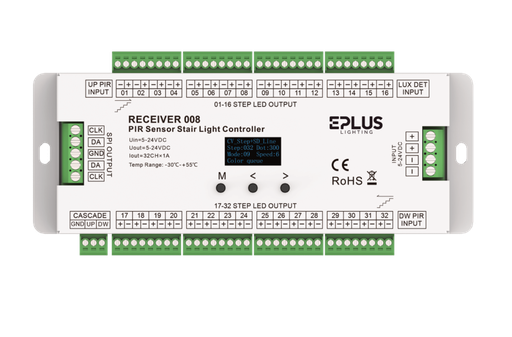 [ECT-RECEIVER008] RECEIVER008 CONTROLADOR DEGRAU 5-24V 32x1A SPI