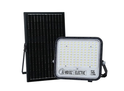 [8683684236464] TIGER PRO-200 - LED SOLAR PROJECTOR 200W 6400K BLACK