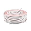 Fio 2x0.35mm branco+branco/vermelho 100M