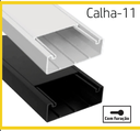 CALHA-11 (P) | Calha técnica de PVC preta com furação 100x50 2M