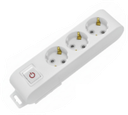 Deco 3P - Tomada Branca 3 SHUCKO c/ interruptor 16A 3x1.5mm² IP20