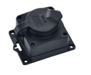 Tomada BP-1  - Tomada Preta em borracha 1 SHUCKO 16A IP54