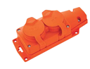 Tomada BL-2 - Tomada cor-de-laranja em borracha 2 SHUCKO 16A IP54